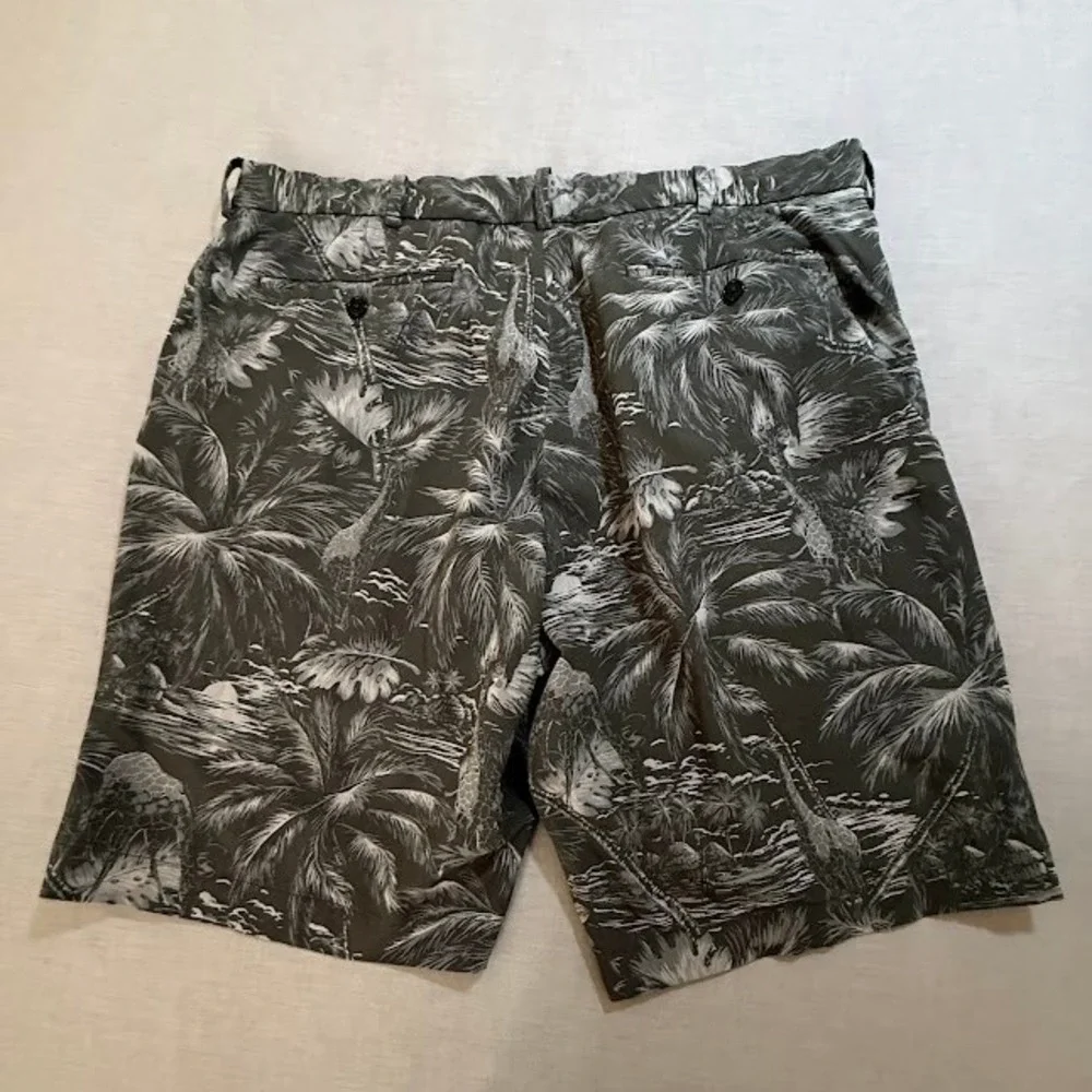 RLX Ralph Lauren Palm Tree Print‎ Golf Shorts Size 38X10 Mens Tropical Casual